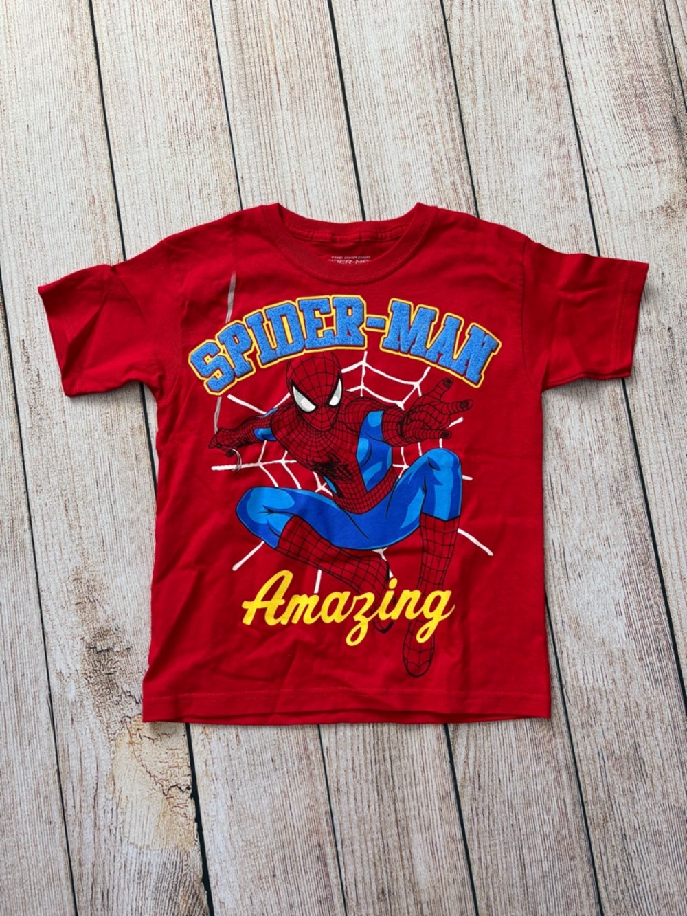 Spider-Man 'Amazing' Red Graphic Tee for Kids